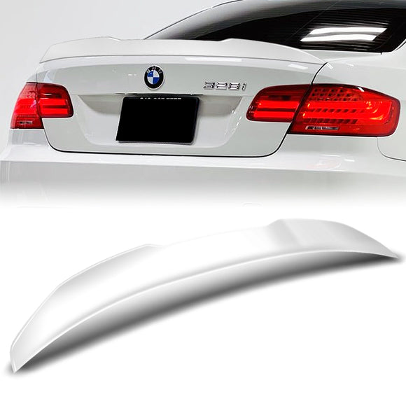 W-Power ABS PSM-Style Rear Trunk Lip Duckbill Spoiler Wing For 2007-2013 BMW 3-Series Coupe E92 -Pearl White