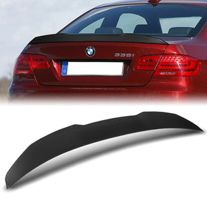 W-Power ABS PSM-Style Rear Trunk Lip Duckbill Spoiler Wing For 2007-2013 BMW 3-Series Coupe E92 -Unpainted Matte Black