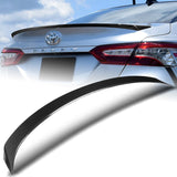 W-Power ABS OE-Style Rear Trunk Lip Duckbill Spoiler Wing For 2018-2023 Toyota Camry Sedan -Carbon Fiber Look