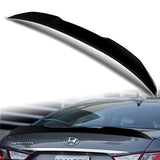 W-Power ABS V-Style Rear Trunk Lip Spoiler Wing For 2011-2014 Hyundai Sonata -Pearl Black