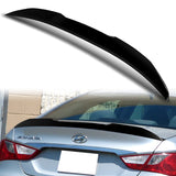 W-Power ABS V-Style Rear Trunk Lip Spoiler Wing For 2011-2014 Hyundai Sonata -Pearl Black