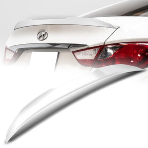 W-Power ABS V-Style Rear Trunk Lip Spoiler Wing For 2011-2014 Hyundai Sonata -Pearl White