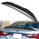 W-Power ABS V-Style Rear Trunk Lip Spoiler Wing For 2011-2014 Hyundai Sonata -Unpainted Matte Black