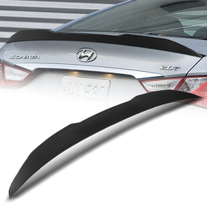 W-Power ABS V-Style Rear Trunk Lip Spoiler Wing For 2011-2014 Hyundai Sonata -Unpainted Matte Black