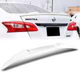 W-Power ABS V-Style Rear Trunk Lip Duckbill Spoiler Wing For 2013-2019 Nissan Sentra -Pearl White