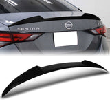 W-Power ABS V-Style Rear Trunk Lip Duckbill Spoiler Wing For 2020-2024 Nissan Sentra -Pearl Black