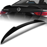 W-Power ABS V-Style Rear Trunk Lip Duckbill Spoiler Wing For 2020-2024 Nissan Sentra -Pearl Black