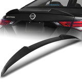 W-Power ABS V-Style Rear Trunk Lip Duckbill Spoiler Wing For 2020-2024 Nissan Sentra -Carbon Fiber Look