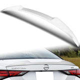 W-Power ABS V-Style Rear Trunk Lip Duckbill Spoiler Wing For 2020-2024 Nissan Sentra -Pearl White