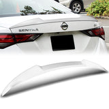 W-Power ABS V-Style Rear Trunk Lip Duckbill Spoiler Wing For 2020-2024 Nissan Sentra -Pearl White