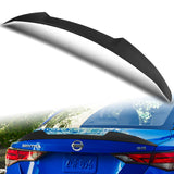 W-Power ABS V-Style Rear Trunk Lip Duckbill Spoiler Wing For 2020-2024 Nissan Sentra -Unpainted Matte Black