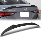 W-Power ABS V-Style Rear Trunk Lip Duckbill Spoiler Wing For 2020-2024 Nissan Sentra -Unpainted Matte Black