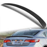 W-Power ABS STP-Style Rear Trunk Lip Duckbill Spoiler Wing For 2013-2018 Acura ILX -Unpainted Matte Black