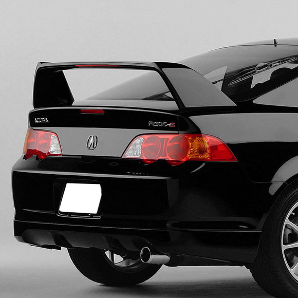 Type-R Rear Trunk Lip Spoiler Wing For 2002-2006 Acura RSX DC5 With LED Brake Light -ABS Painted Black