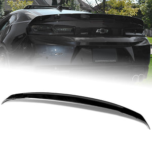 Factory Style Rear Trunk Lip 3-Piece Duckbill Spoiler Wing For 2016-2020 Chevrolet Camaro -ABS Painted Black