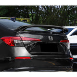 HP-Style Rear Trunk Lip Spoiler Wing For 2022-2024 Honda Civic Sedan 4-DR -ABS Painted Black