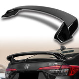 HP-Style Rear Trunk Lip Spoiler Wing For 2022-2024 Honda Civic Sedan 4-DR -ABS Painted Black