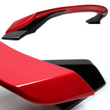 HP-Style Rear Trunk Lip Spoiler Wing For 2022-2024 Honda Civic Sedan 4-DR -ABS Painted Red