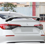 HP-Style Rear Trunk Lip Spoiler Wing For 2022-2024 Honda Civic Sedan 4-DR -ABS Painted White