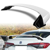 HP-Style Rear Trunk Lip Spoiler Wing For 2022-2024 Honda Civic Sedan 4-DR -ABS Painted White