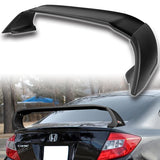 MUG-Style Rear Trunk Lip Spoiler Wing For 2012-2015 Honda Civic Sedan 4-DR -ABS Unpainted Matte Black