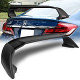 MUG-Style Rear Trunk Lip Spoiler Wing For 2012-2015 Honda Civic Sedan 4-DR -ABS Unpainted Matte Black