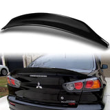 Rear Trunk Lip Spoiler Wing For 2008-2017 Mitsubishi Lancer EVO 10 -ABS Painted Black