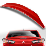 Rear Trunk Lip Spoiler Wing For 2008-2017 Mitsubishi Lancer EVO 10 -ABS Painted Red