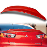 Rear Trunk Lip Spoiler Wing For 2008-2017 Mitsubishi Lancer EVO 10 -ABS Painted Red