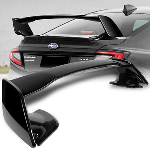 OE-Style Rear Trunk Lip Spoiler Wing For 2022-2024 Subaru WRX STi Sedan 4-DR -ABS Painted Black