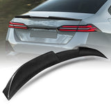 V-Style Rear Trunk Lip Duckbill Spoiler Wing For 2024-2025 BMW 5-Series i5 G60 -Real Carbon Fiber