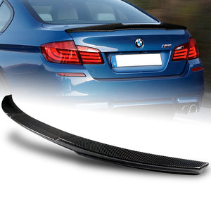 M4-Style Rear Trunk Lip Duckbill Spoiler Wing For 2011-2016 BMW 5-Series F10 F18 -Real Carbon Fiber