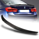 M4-Style Rear Trunk Lip Spoiler Wing For 2012-2018 BMW 330i 335i 340i 320i 4-DR / Sedan -Real Carbon Fiber