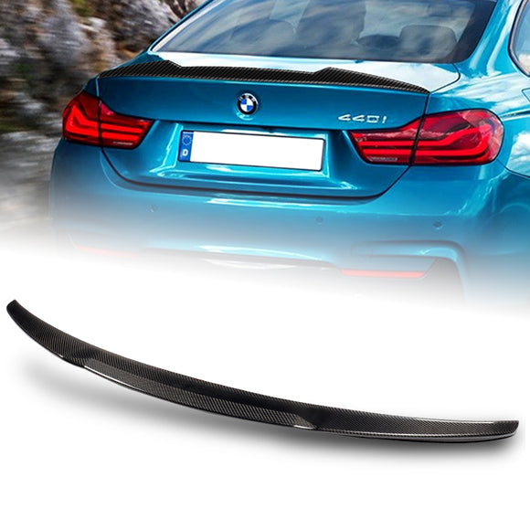 M4-Style Rear Trunk Lip Spoiler Wing For 2014-2020 BMW 4-Series F32 2-DR / Coupe -Real Carbon Fiber