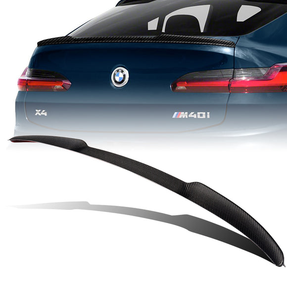 V-Style Rear Trunk Lip Duckbill Spoiler Wing For 2018-2021 BMW X4 G02 -Real Carbon Fiber