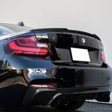 V-Style Rear Trunk Lip Duckbill Spoiler Wing For 2014-2021 BMW 2-Series F87 F22 2-DR / Coupe -Real Carbon Fiber