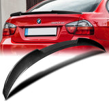 V-Style Rear Trunk Lip Duckbill Spoiler Wing For 2006-2011 BMW 3-Series E90 4-DR / Sedan -Real Carbon Fiber