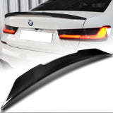 V-Style Rear Trunk Lip Duckbill Spoiler Wing For 2019-2022 BMW 3-Series G20 G28 -Real Carbon Fiber