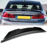 PSM-Style Rear Trunk Lip Duckbill Spoiler Wing For 2017-2021 BMW F90 M5 5-Series 4-DR / Sedan -Real Carbon Fiber