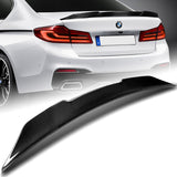 PSM-Style Rear Trunk Lip Duckbill Spoiler Wing For 2017-2021 BMW F90 M5 5-Series 4-DR / Sedan -Real Carbon Fiber