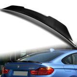 PSM-Style Rear Trunk Lip Duckbill Spoiler Wing For 2015-2020 BMW F36 4-Series 4-DR / Sedan -Real Carbon Fiber