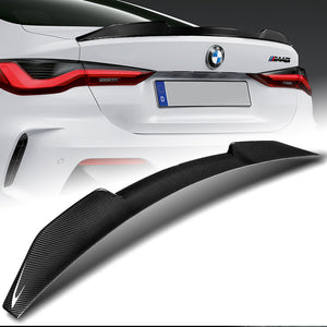 M4-Style Rear Trunk Lip Duckbill Spoiler Wing For 2021-2022 BMW G22 G82 4-Series 2-DR / Coupe -Real Carbon Fiber