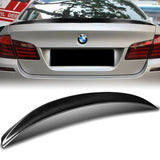 M5-Style Rear Trunk Lip Duckbill Spoiler Wing For 2011-2016 BMW F10 5-Series 4-DR / Sedan + Roof Visor -Real Carbon Fiber