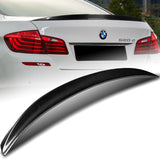 M5-Style Rear Trunk Lip Duckbill Spoiler Wing For 2011-2016 BMW F10 5-Series 4-DR / Sedan -Real Carbon Fiber