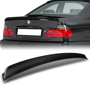 STP-Style Rear Trunk Lip Duckbill Spoiler Wing For 1999-2005 BMW E46 M3 3-Series 2-DR / Coupe -Real Carbon Fiber