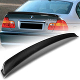 AC-Style Rear Trunk Lip Duckbill Spoiler Wing For 1999-2005 BMW E46 3-Series 4-DR / Sedan -Real Carbon Fiber