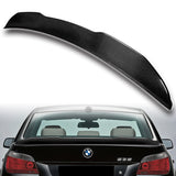 PSM-Style Rear Trunk Lip Duckbill Spoiler Wing For 2004-2010 BMW E60 5-Series 4-DR / Sedan -Real Carbon Fiber