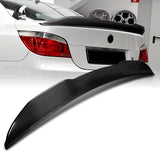 PSM-Style Rear Trunk Lip Duckbill Spoiler Wing For 2004-2010 BMW E60 5-Series 4-DR / Sedan -Real Carbon Fiber