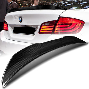 PSM-Style Rear Trunk Lip Duckbill Spoiler Wing For 2011-2016 BMW F10 F18 5-Series -Real Carbon Fiber