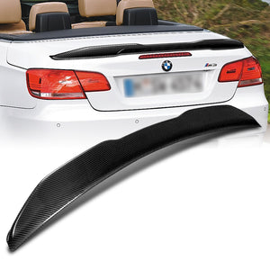 PSM-Style Rear Trunk Lip Duckbill Spoiler Wing For 2007-2013 BMW E93 3-Series Convertible -Real Carbon Fiber